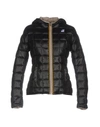 K-way Down Jackets In Black