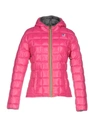 K-way Down Jacket In Fuchsia