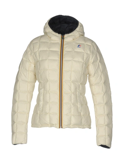 K-way Down Jackets In Ivory