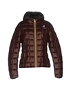 K-way Down Jackets In Cocoa