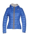 K-way Down Jackets In Azure