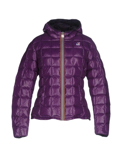 K-way Down Jackets In Purple