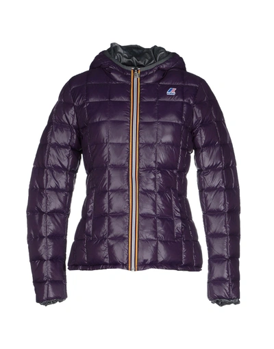 K-way Down Jacket In Mauve