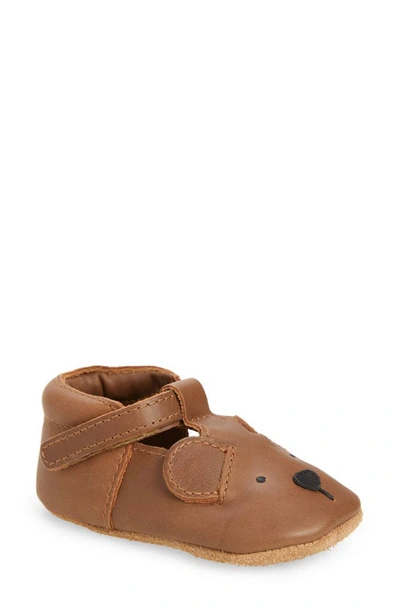 Donsje Kids' Spark Classic Bear Slip-on Shoe In Cognac Classic Leather