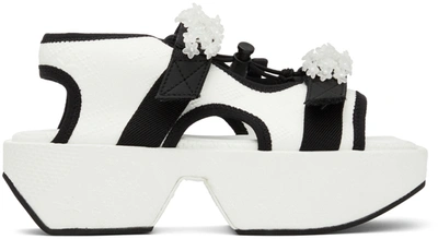 Cecilie Bahnsen White May Platform Jacquard Sandals