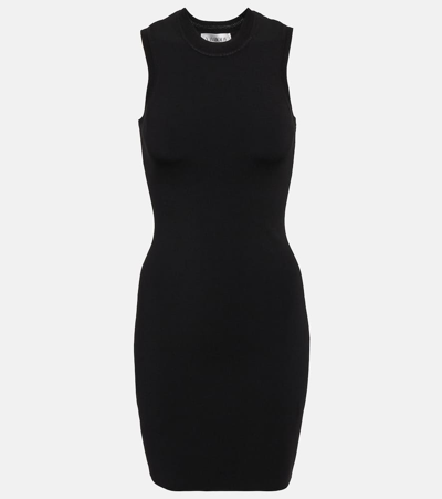 Victoria Beckham Fitted Sleeveless Stretch-woven Mini Dress In Black