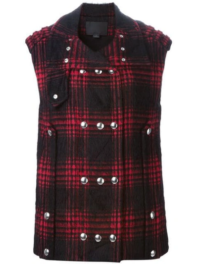 Alexander Wang Double Breasted Waistcoat In Red