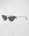 Dior Miss 63mm Butterfly Sunglasses In Gunmetal Blue