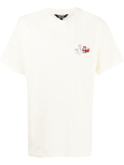 Ripndip Limbo Embroidered T-shirt In Ivory