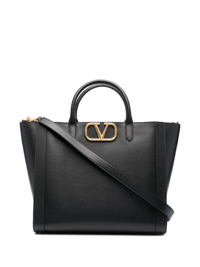 Valentino Garavani Men's  Black Leather Tote