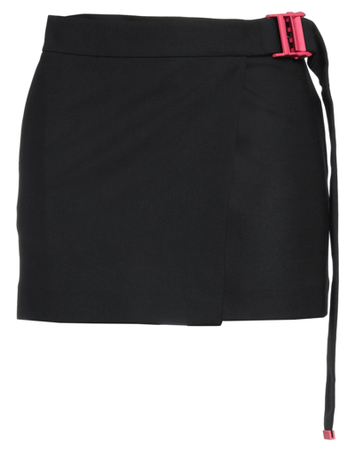 Off-white Black Polyester Mini Skirt