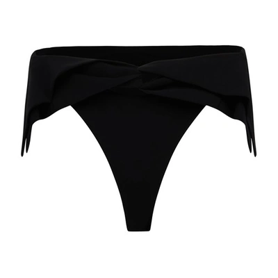 Nensi Dojaka Ribbon Detail Bikini Bottom In Nero
