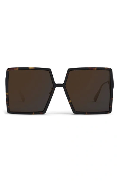 Dior 30montaigne 58mm Square Sunglasses In Dark Havana