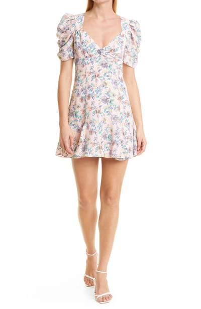 Likely Emmy Floral Print Sweetheart Neck Dress In Roseshadow Mult