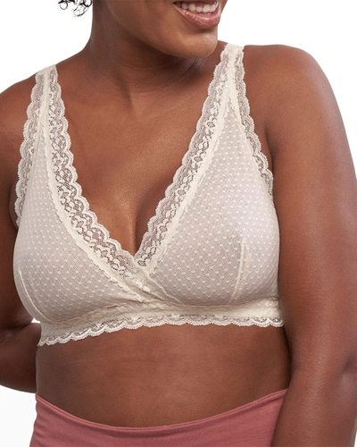 Anaono Plunging Lace Bralette In Ivory