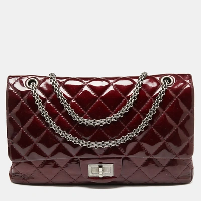 Chanel 2.55 Reissue Double Flap Cranberry Patent Leather Shoulder Bag ○  Labellov ○ Buy and Sell Authentic Luxury
