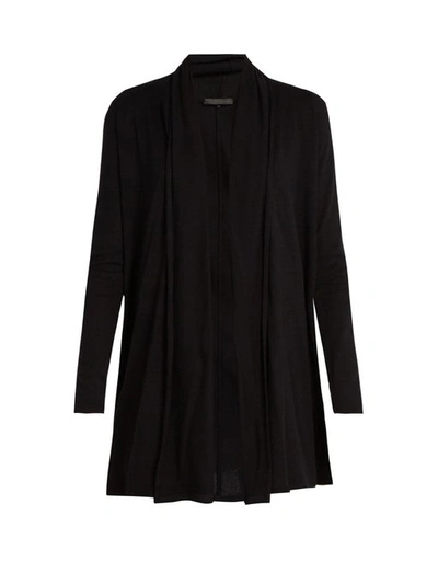 The Row Brady Open-front Silk-georgette Jacket In Black