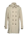 Moorer Double Breasted Pea Coat In Light Grey