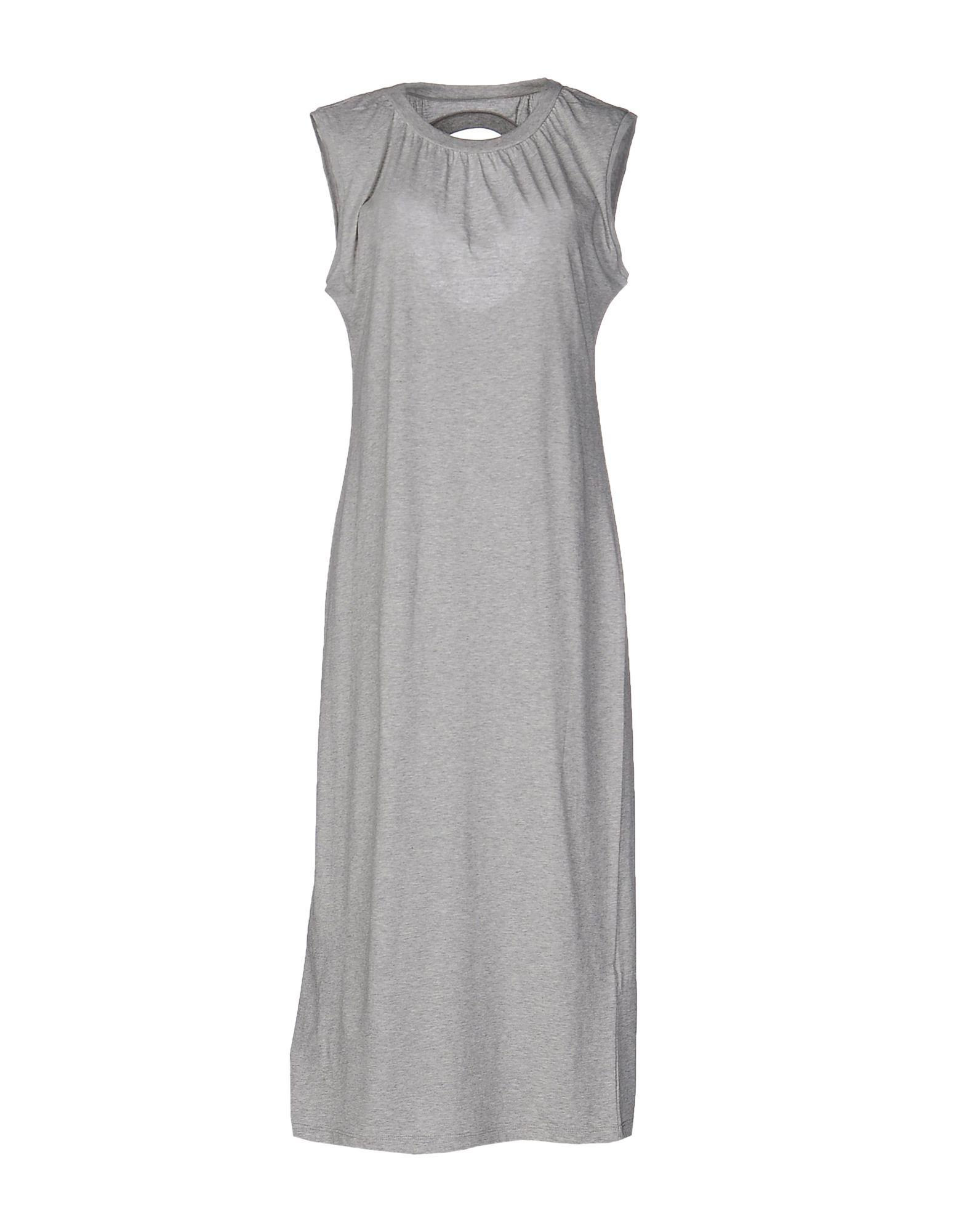 Mm6 Maison Margiela Midi Dress In Light Grey | ModeSens