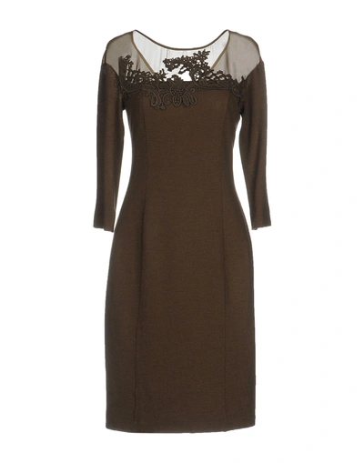 Scervino Street Knee-length Dress In Military Green