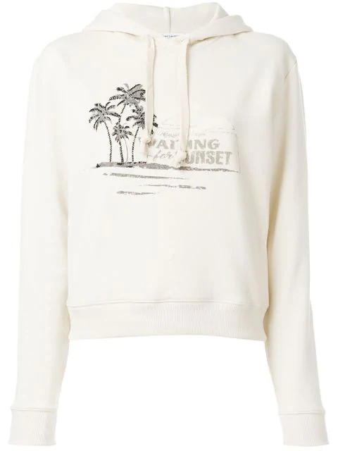 saint laurent hoodie white