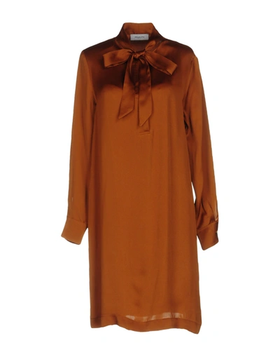 Aglini Shirt Dress In Brown