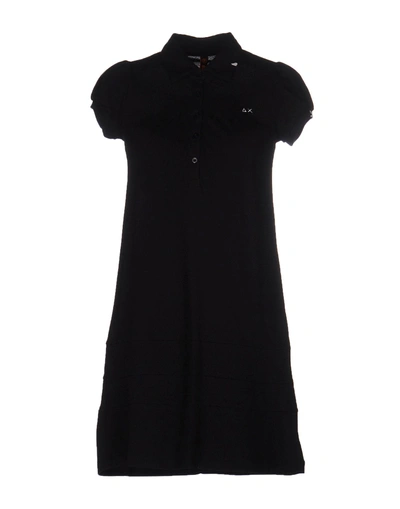 Sun 68 Short Dress In Black