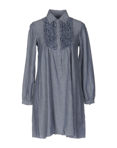 Aglini Shirt Dress In Blue