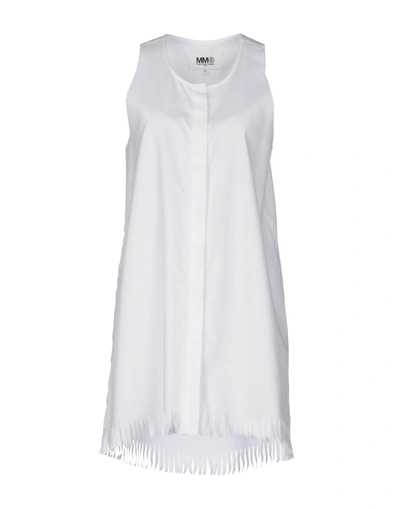 Mm6 Maison Margiela Short Dress In White