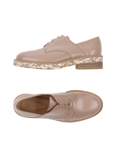 Vic Matie Lace-up Shoes In Beige