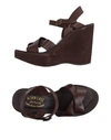 Kork-ease Sandals In Dark Brown