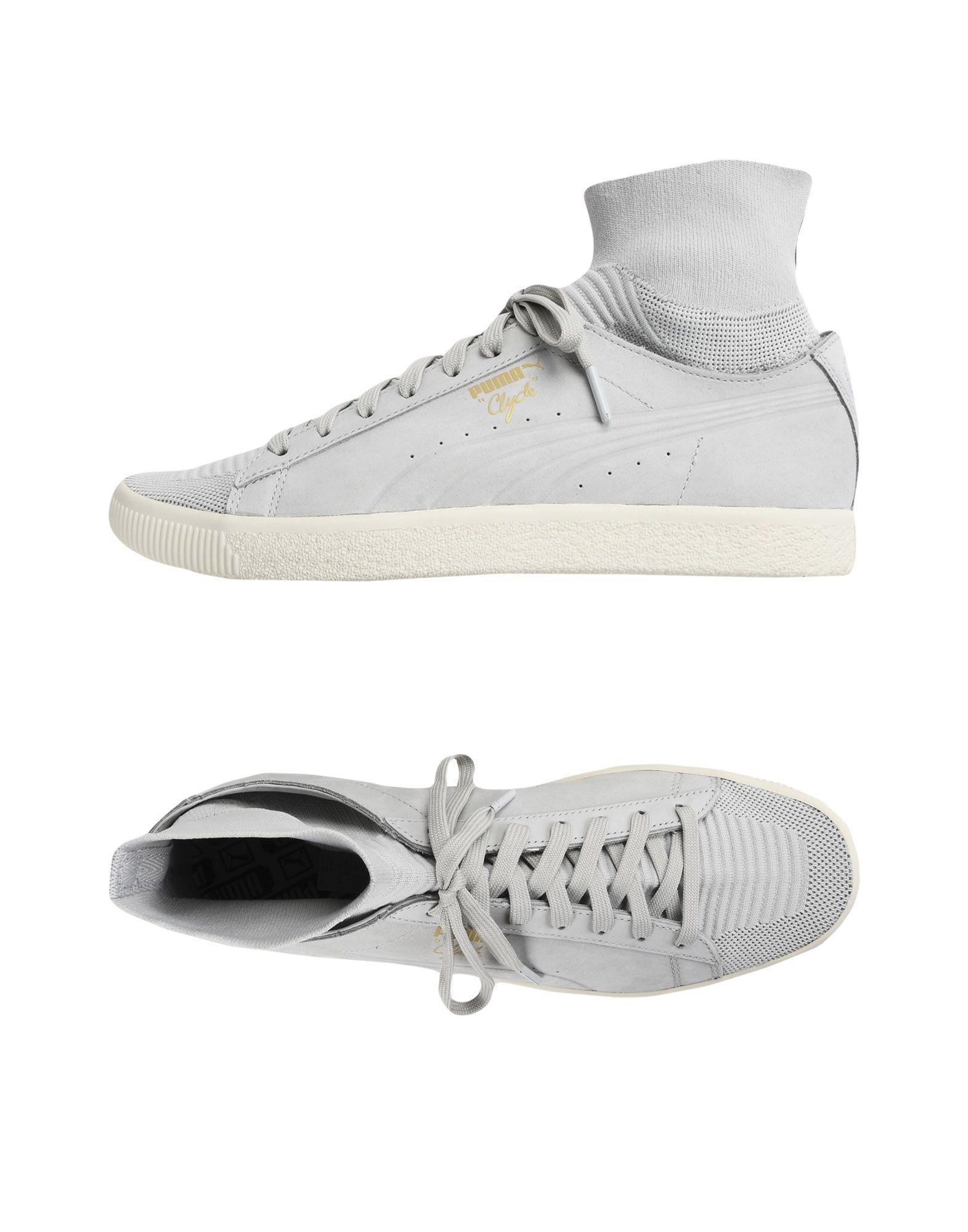 grey puma platform sneakers