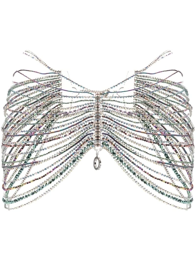 Benedetta Bruzziches Giulietta Crystal-embellished Belt In Silver