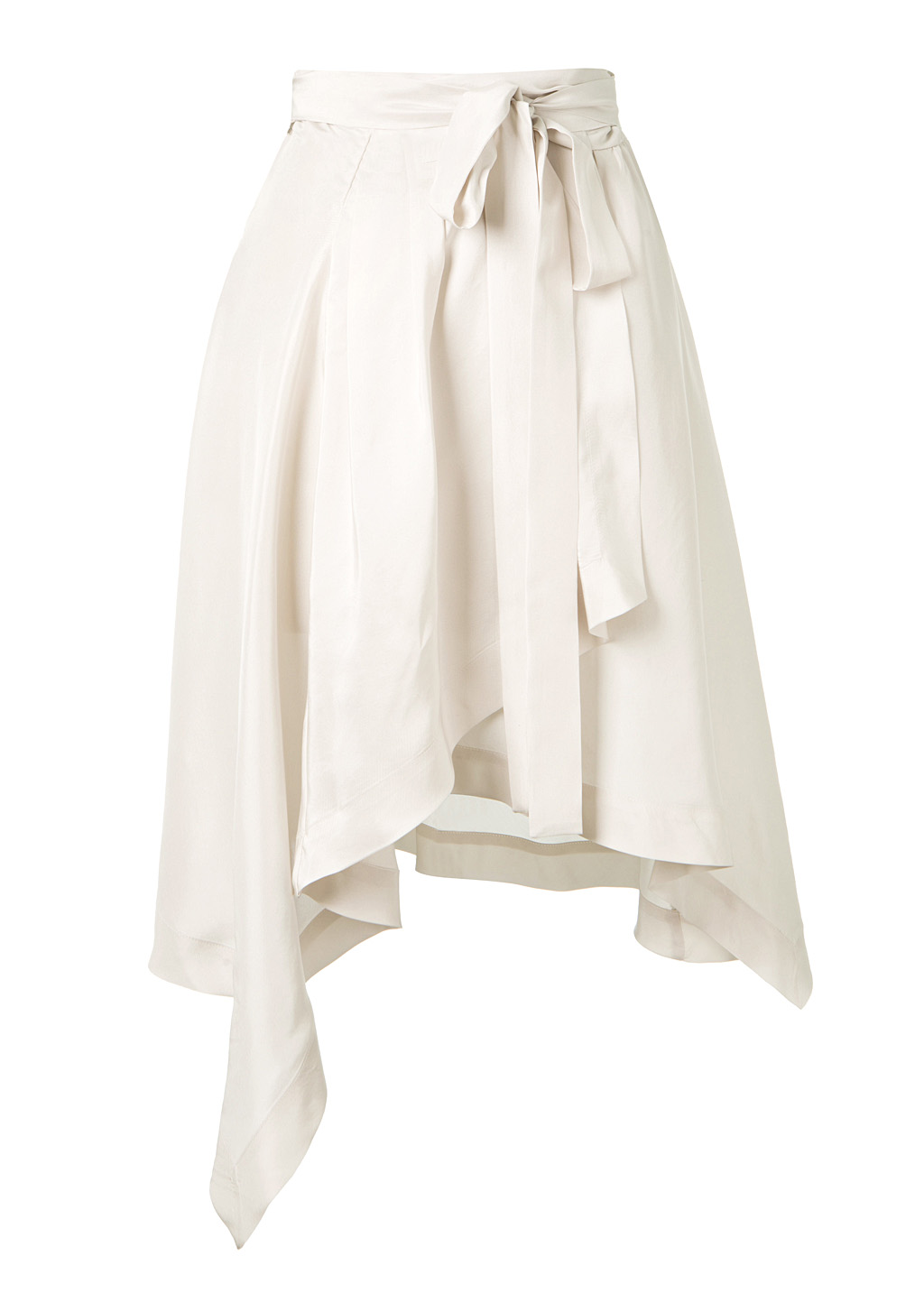 Isabel Marant Light Grey Silk Faille Linn Wrap Skirt | ModeSens