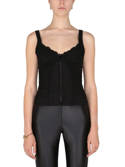 Balenciaga Sleeveless Scoop-back Top In Black