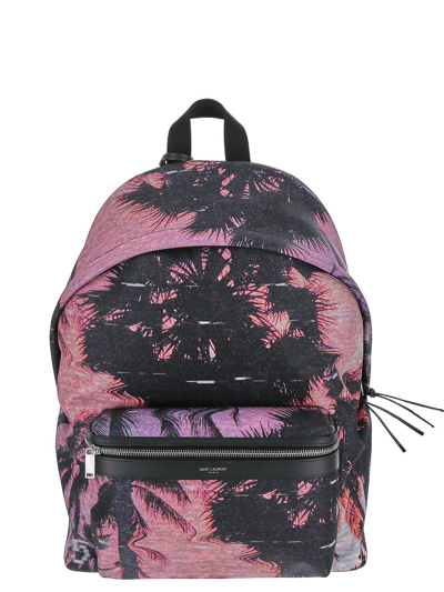 Saint Laurent Bag City Backpack In Pink