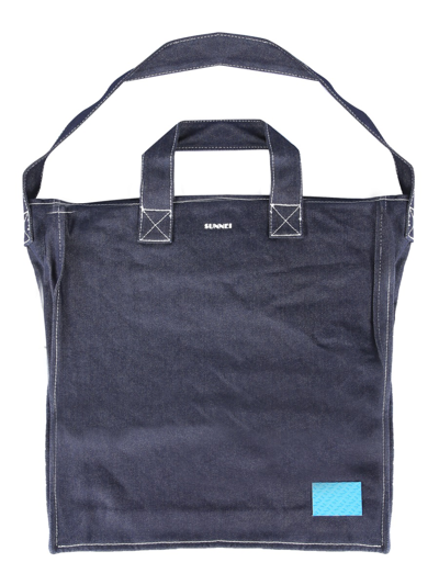 Sunnei Shopping Bag In Blue