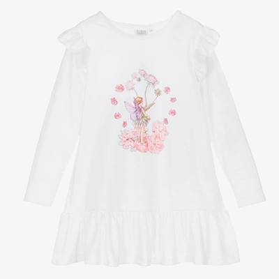 Flower Fairies By Childrensalon Kids'  Girls White Jersey Nightdress