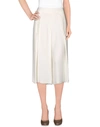 Manila Grace Cropped Pants & Culottes In Ivory