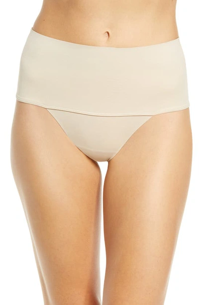 Miraclesuit Comfy Curves Shaping Thong In Warm Beige
