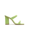 Schutz Women's Ully Slip On High Heel Sandals In Lime Green