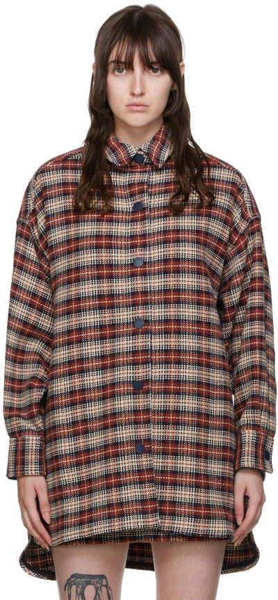 See By Chloé Oversized Plaid Shirt Multicolor Brown 1 See By Chlo