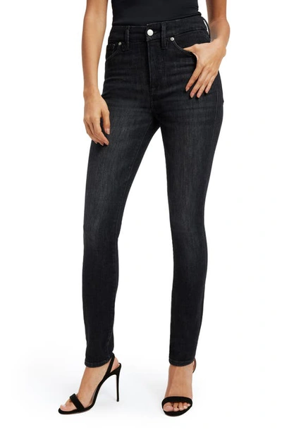 Good American High-rise Good Legs Skinny Jeans In Black