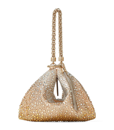 Jimmy Choo Callie Crystal-embellished Clutch Bag In Gold
