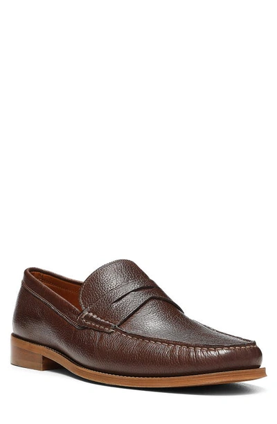 Donald Pliner Leather Penny Loafer In Capp-cappuccino