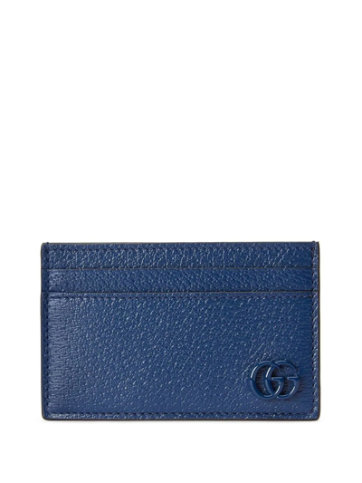 Gucci Gg Marmont Cardholder In Blau