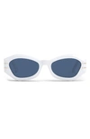 Dior Signature S2u 21v Flat Top Sunglasses In White Blue