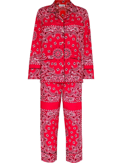 Arizona Love Bandana-print Pyjama Set In Red