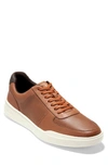 Cole Haan Grand Crosscourt Modern Perforated Sneaker In British Tan Perforated-dark Brown