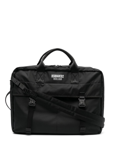 Dsquared2 Ceresio 9 Logo-print Briefcase In Nero